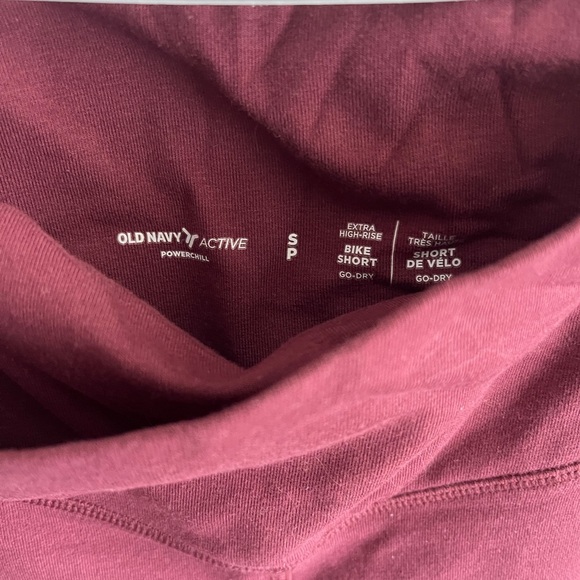 Old Navy Cross Front Burgundy Biker Shorts Small - Picture 3 of 3